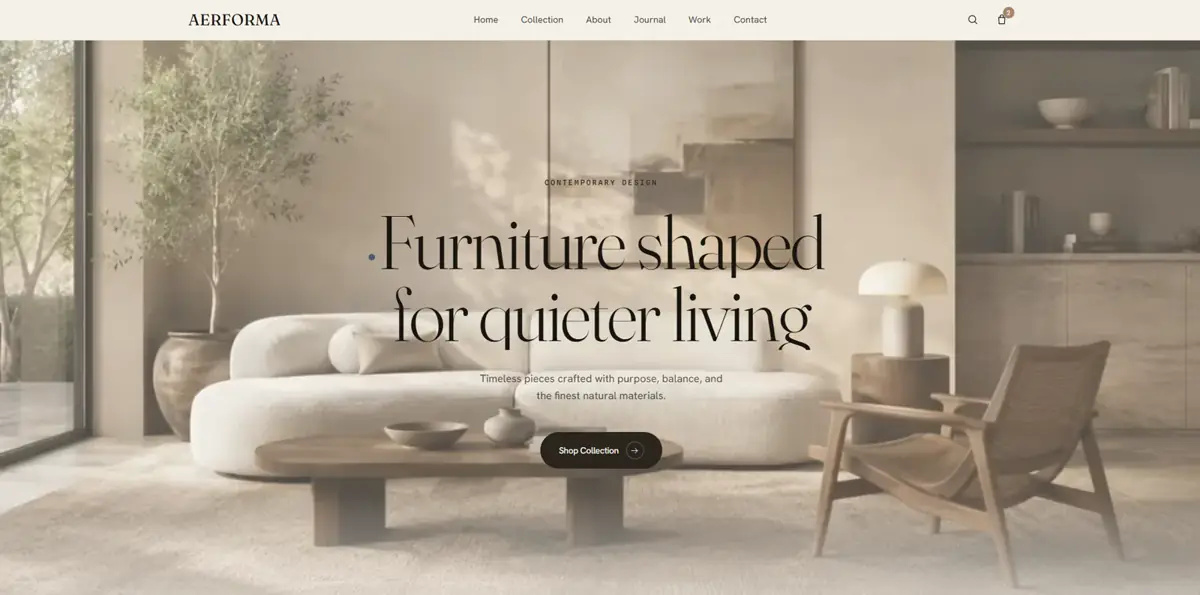 Aerforma interior design and furniture background