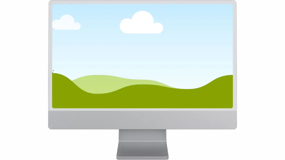 Monitor mockup project preview