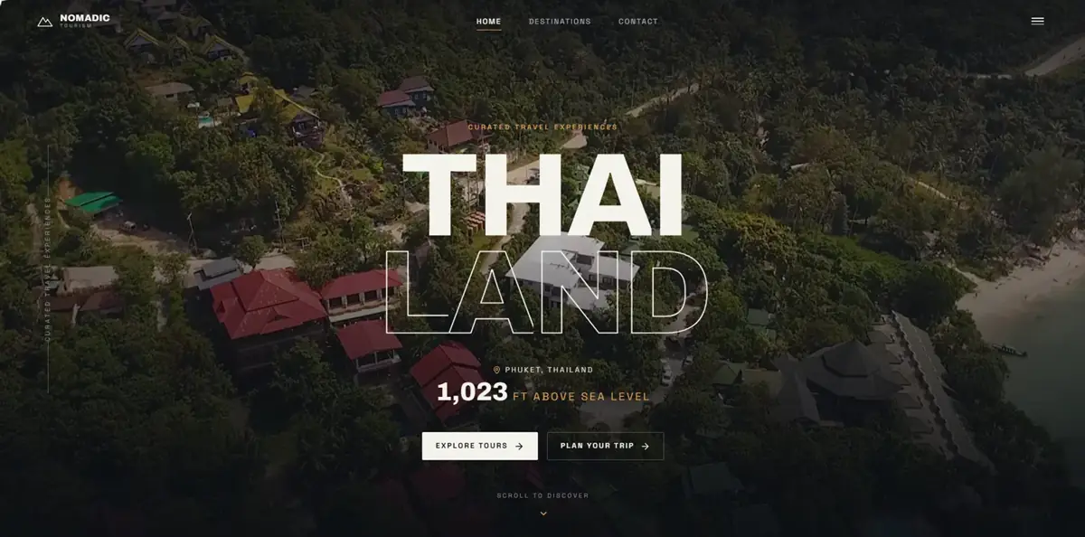 Nomadic travel platform background